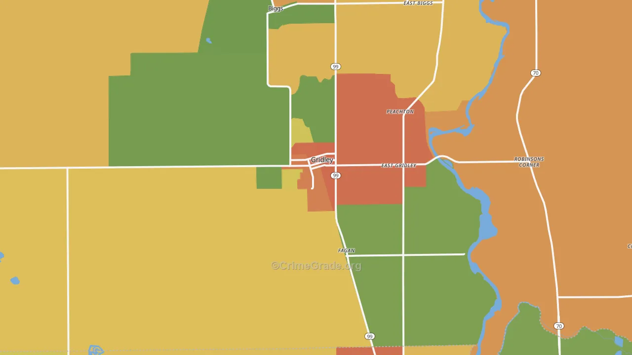 95948, CA Map of Theft Rates