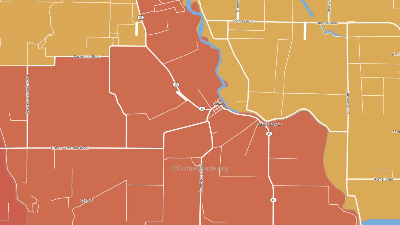 95950, CA Map of Theft Rates