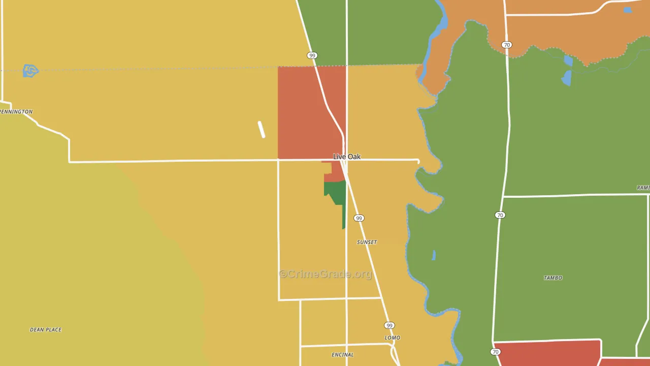 95953, CA Map of Theft Rates