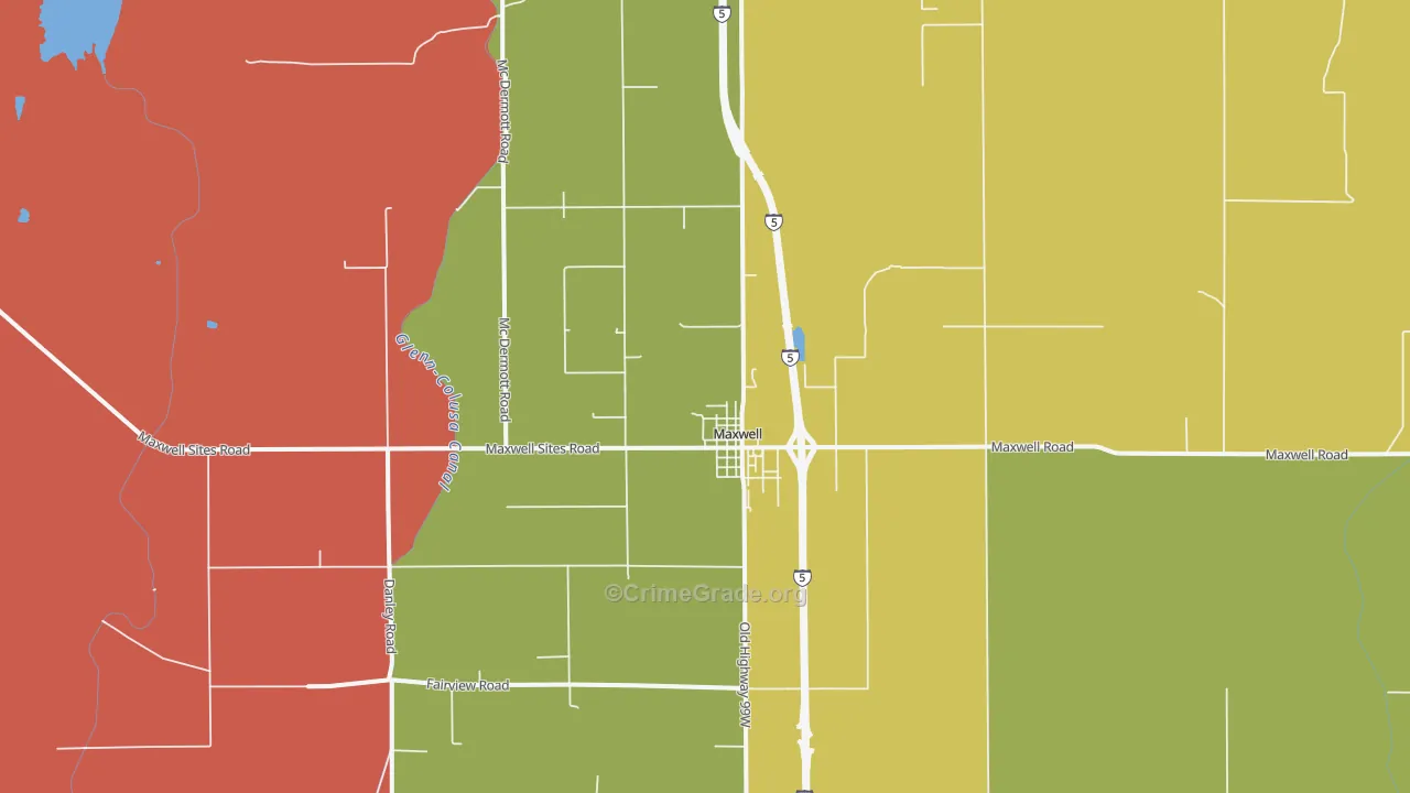 95955, CA Map of Theft Rates
