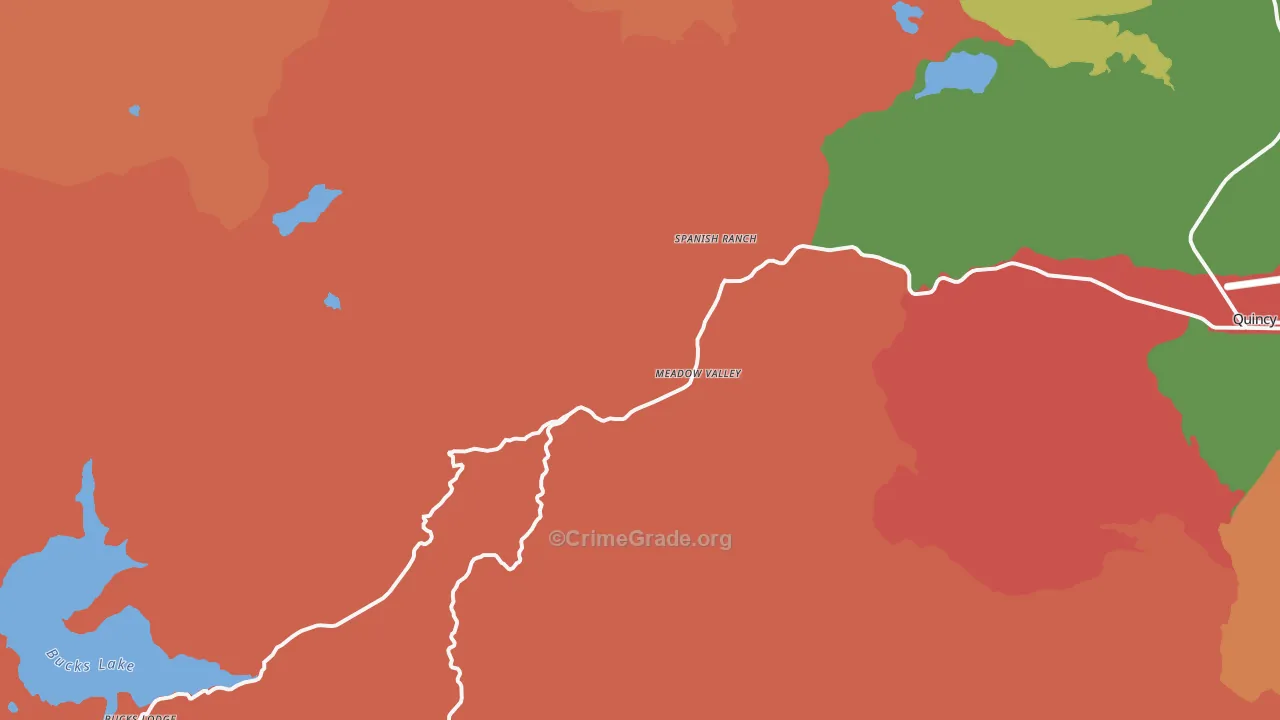 95956, CA Map of Theft Rates