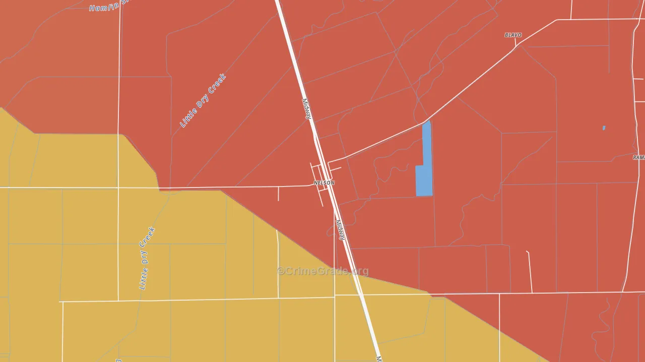 95958, CA Map of Theft Rates