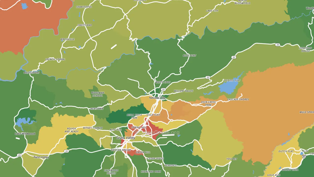 95959, CA Map of Theft Rates