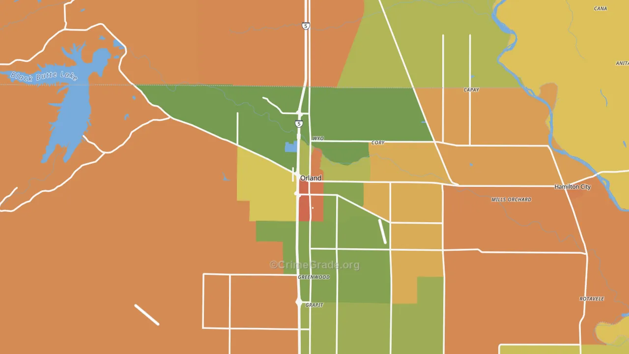 95963, CA Map of Theft Rates