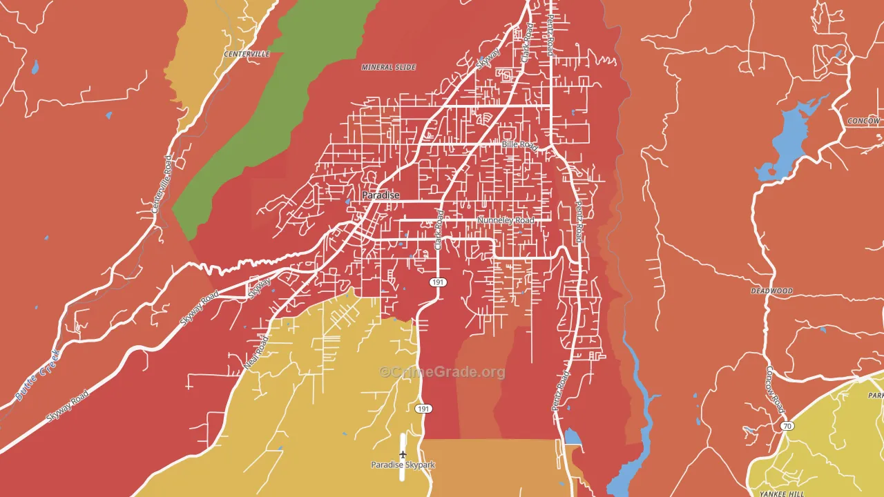 95969, CA Map of Theft Rates