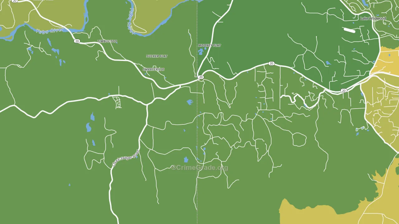 95977, CA Map of Theft Rates