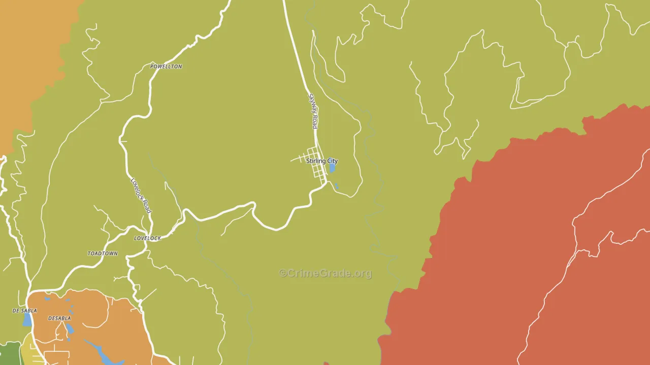 95978, CA Map of Theft Rates