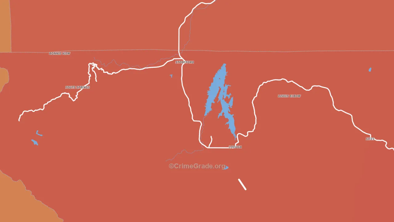 95979, CA Map of Theft Rates