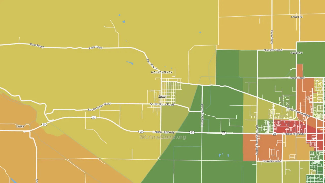 95982, CA Map of Theft Rates