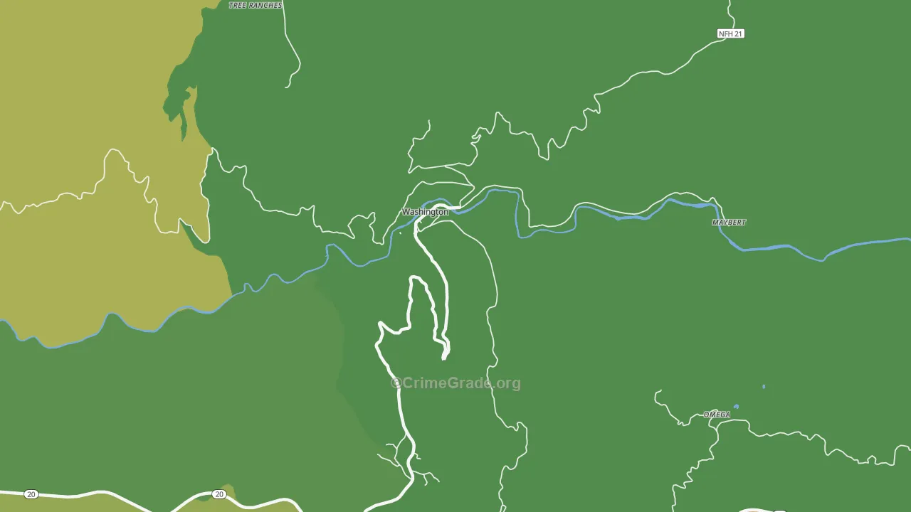 95986, CA Map of Theft Rates