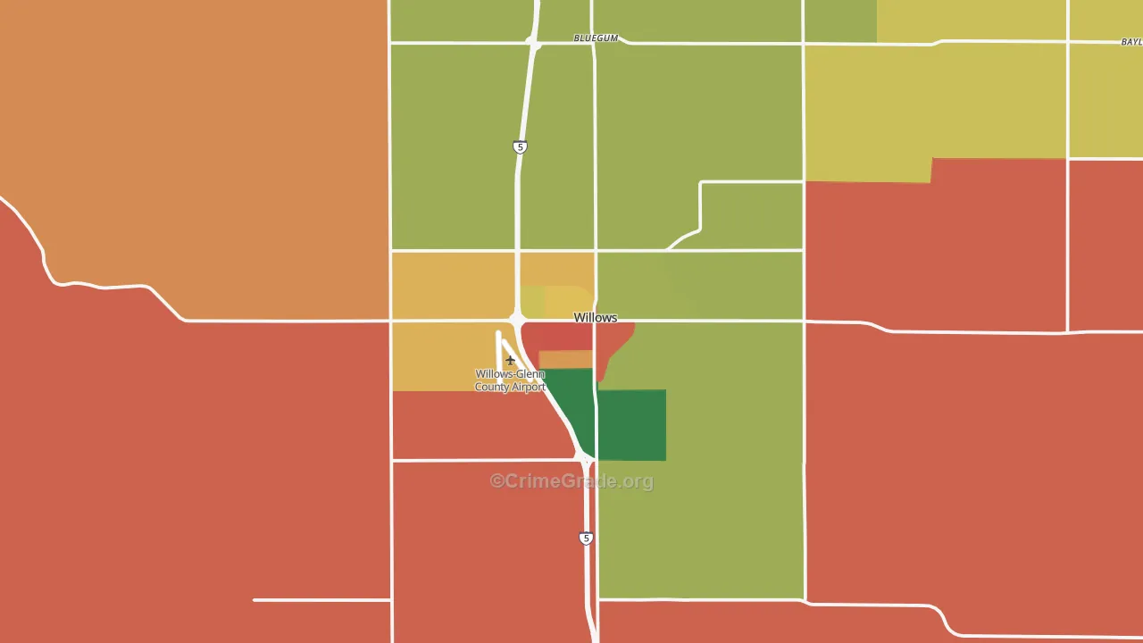95988, CA Map of Theft Rates