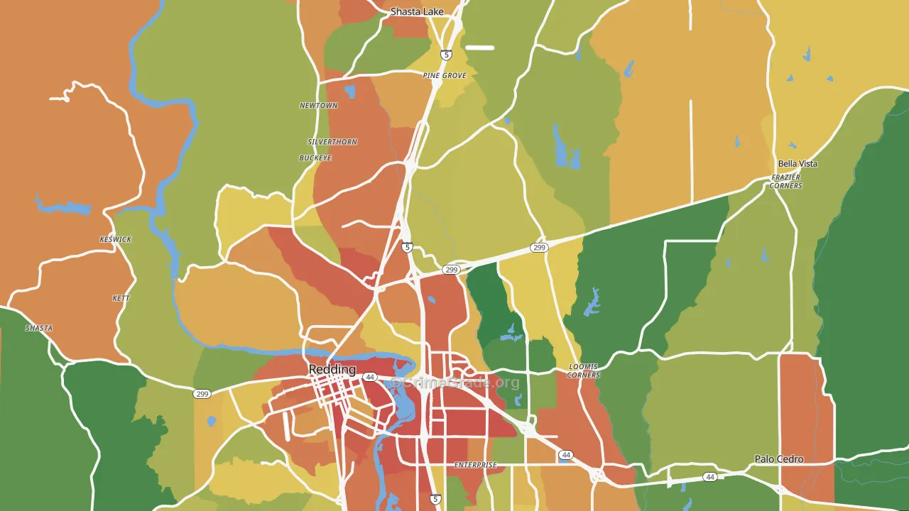 96003, CA Map of Theft Rates