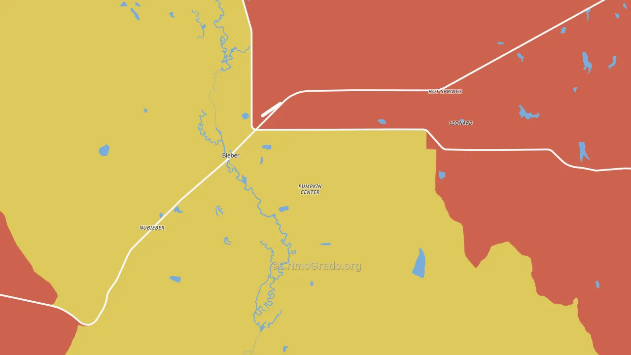 96009, CA Map of Theft Rates