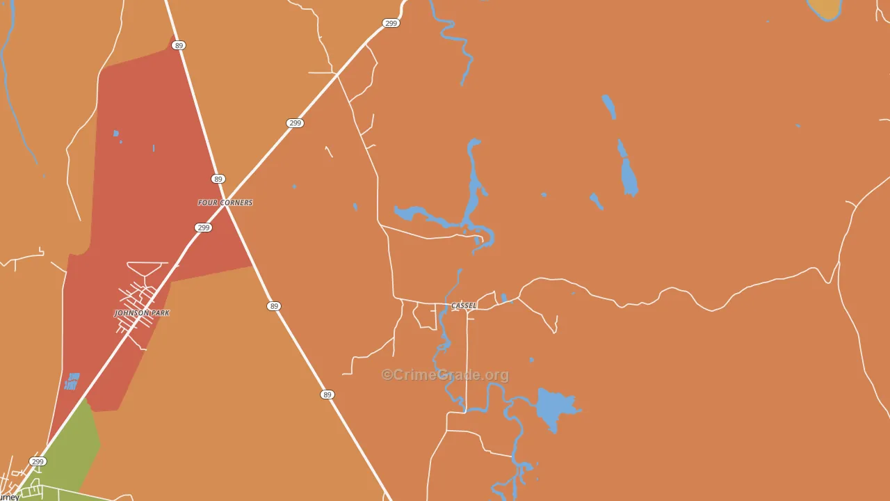 96016, CA Map of Theft Rates