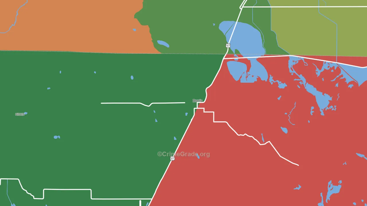 96023, CA Map of Theft Rates