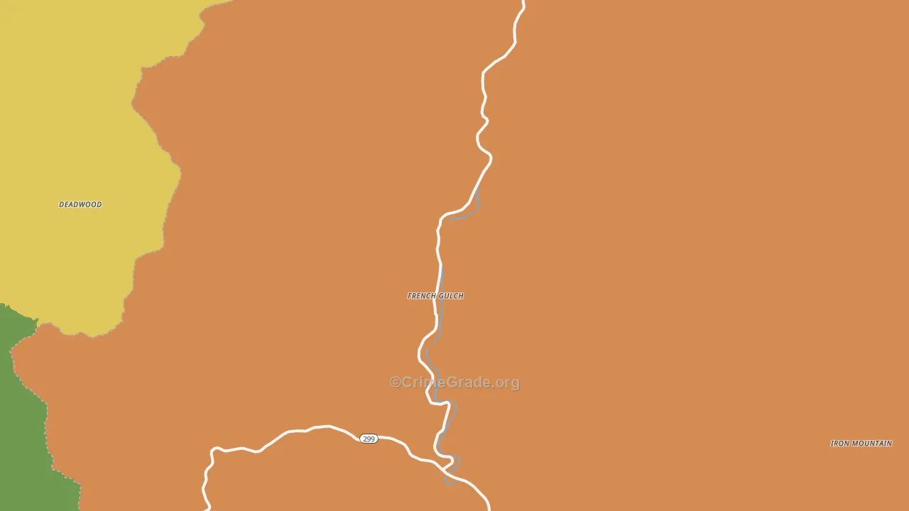 96033, CA Map of Theft Rates