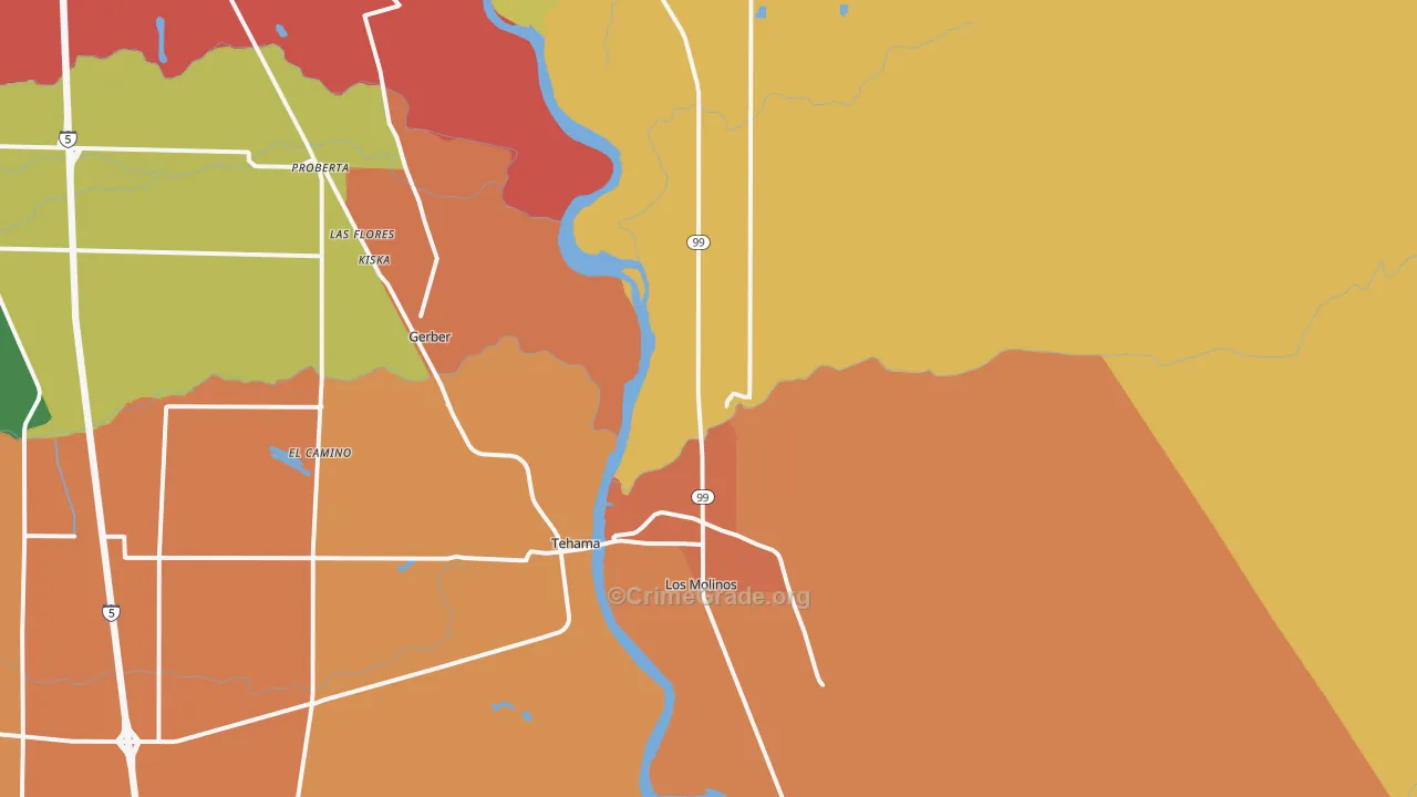 96055, CA Map of Theft Rates