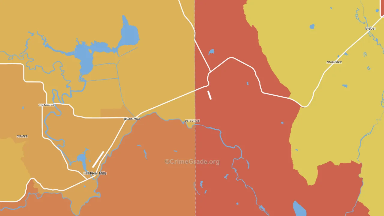 96056, CA Map of Theft Rates