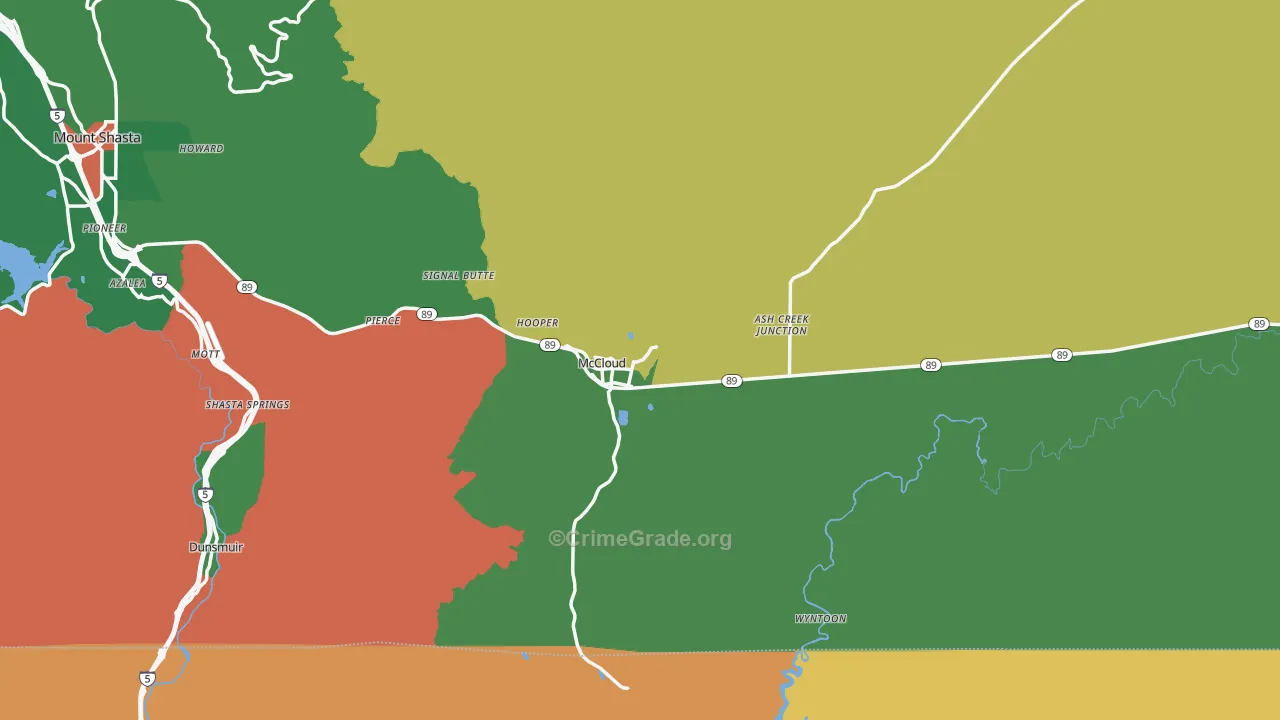 96057, CA Map of Theft Rates