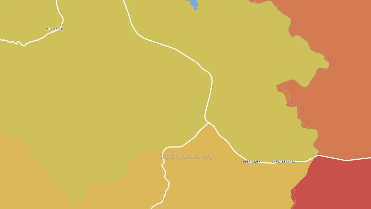 96061, CA Map of Theft Rates