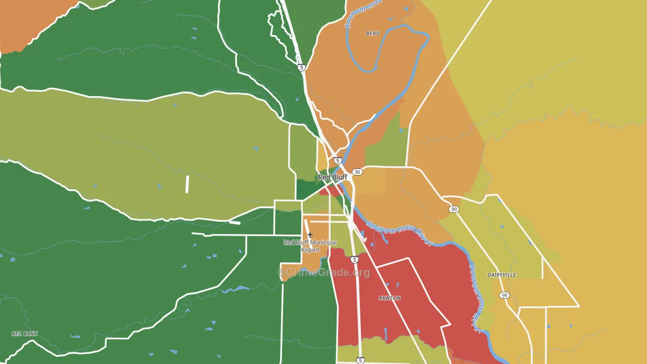 96080, CA Map of Theft Rates
