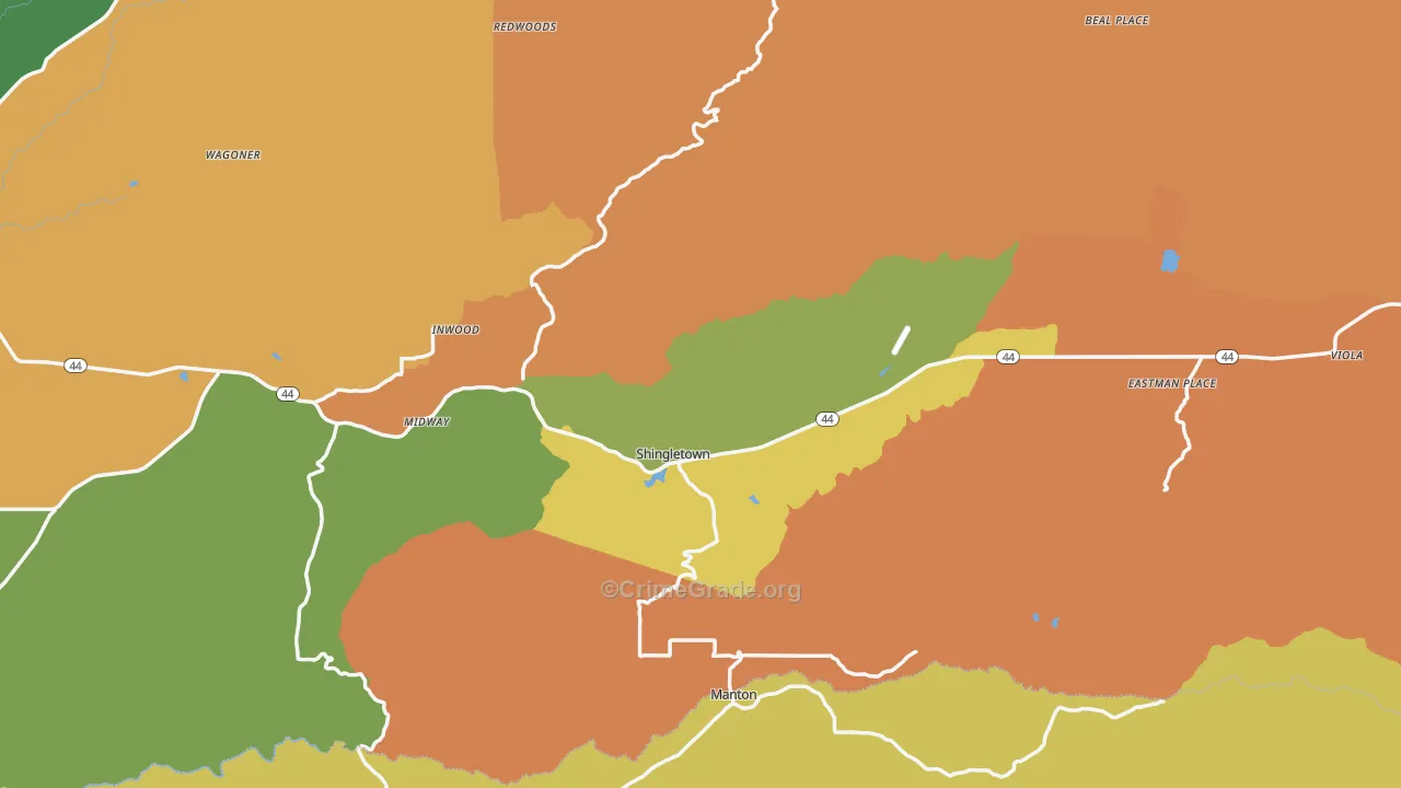 96088, CA Map of Theft Rates