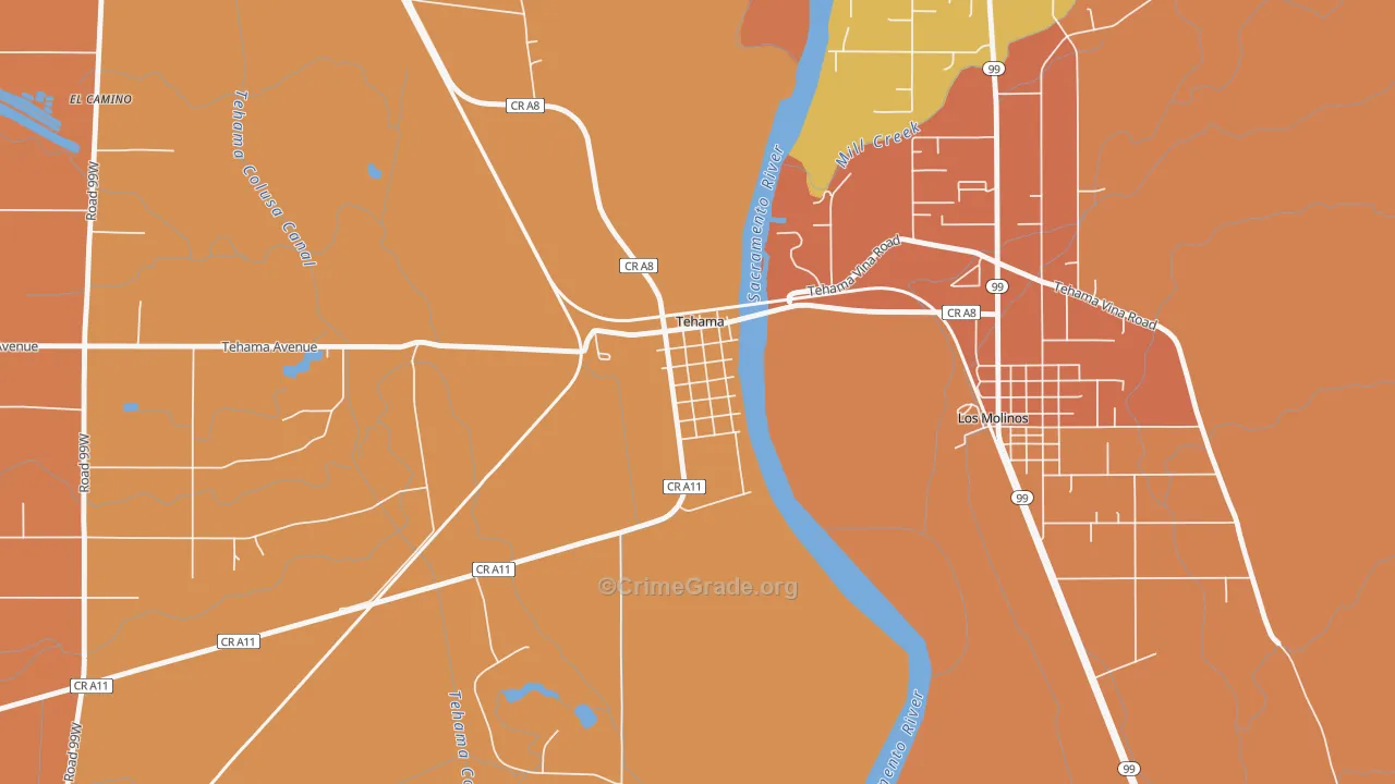 96090, CA Map of Theft Rates