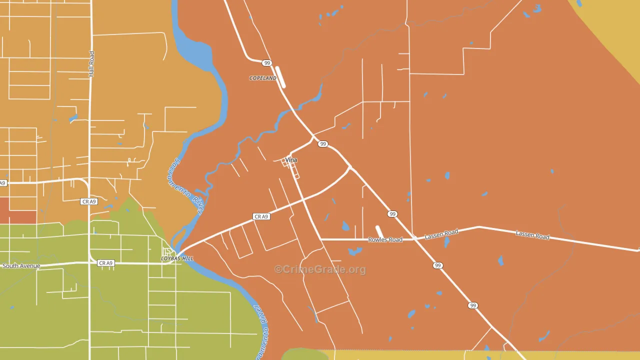 96092, CA Map of Theft Rates