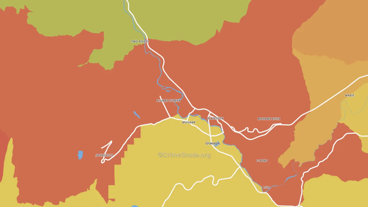 96103, CA Map of Theft Rates