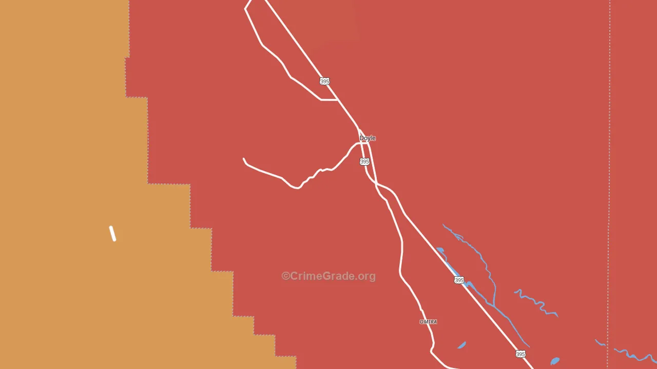 96109, CA Map of Theft Rates
