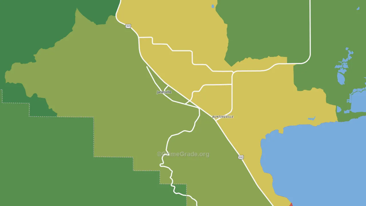 96114, CA Map of Theft Rates