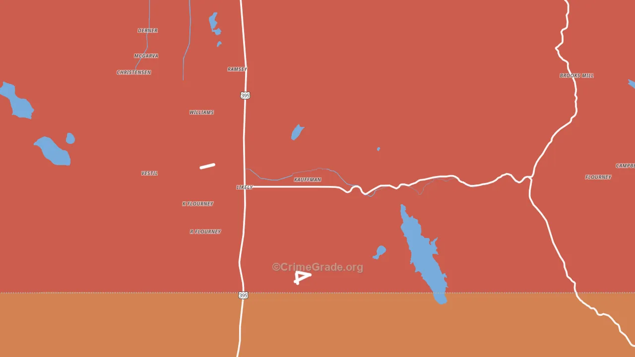 96116, CA Map of Theft Rates