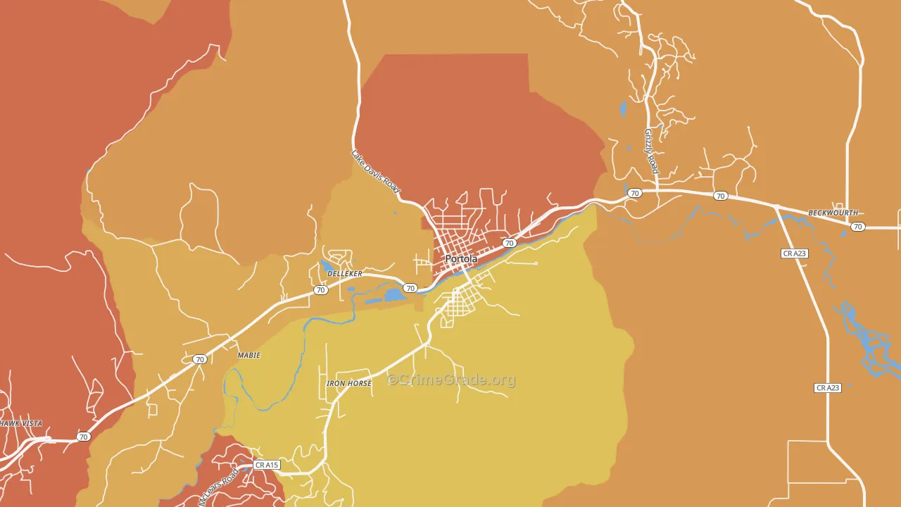 96122, CA Map of Theft Rates