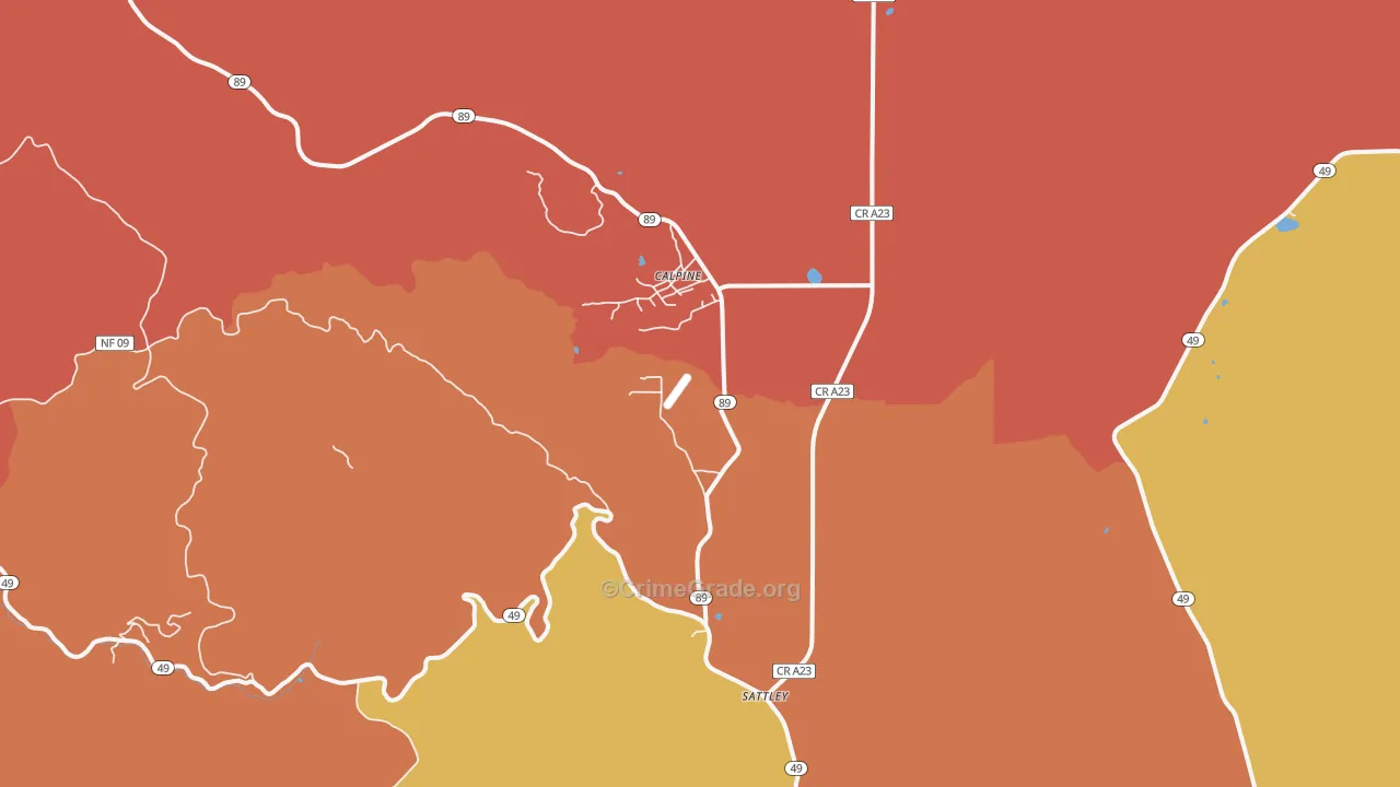 96124, CA Map of Theft Rates