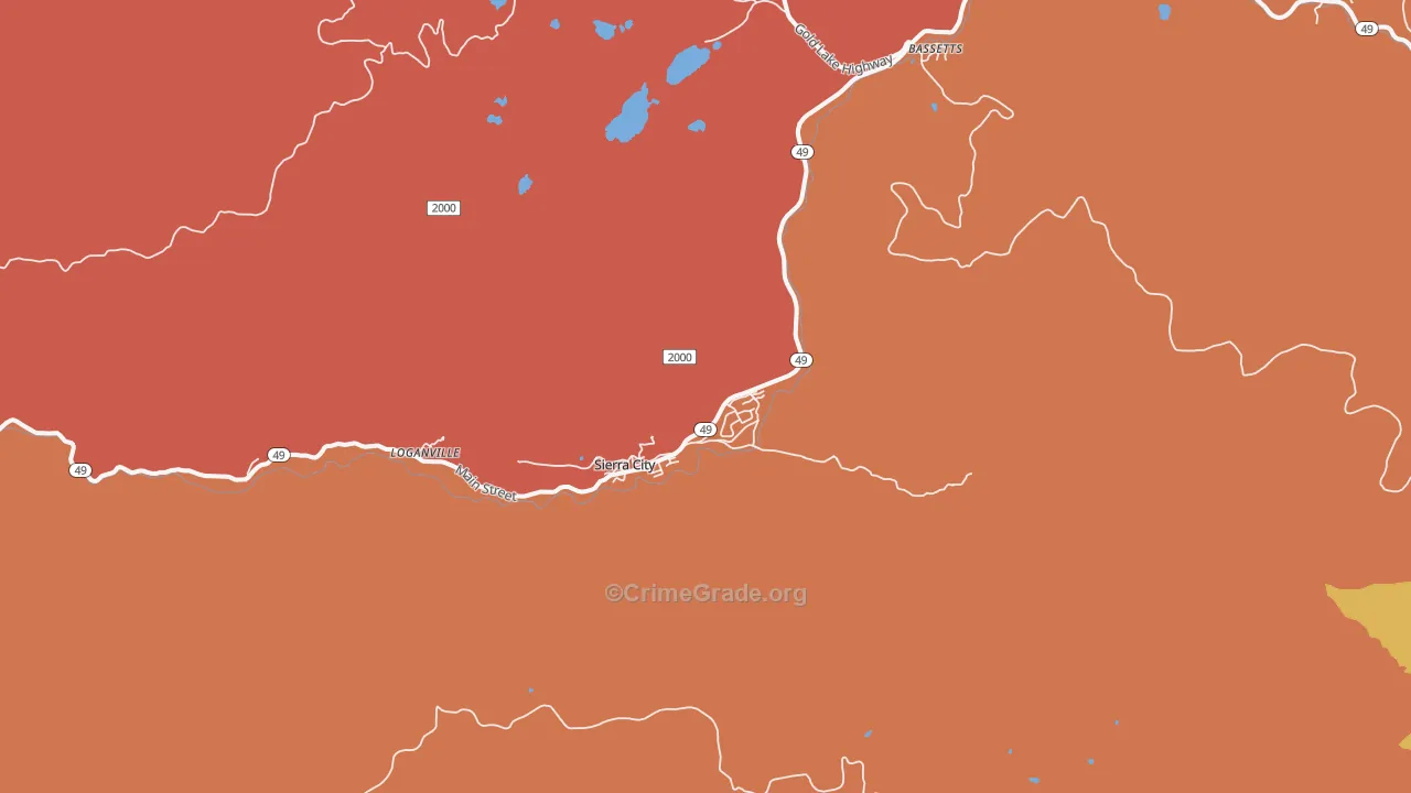 96125, CA Map of Theft Rates
