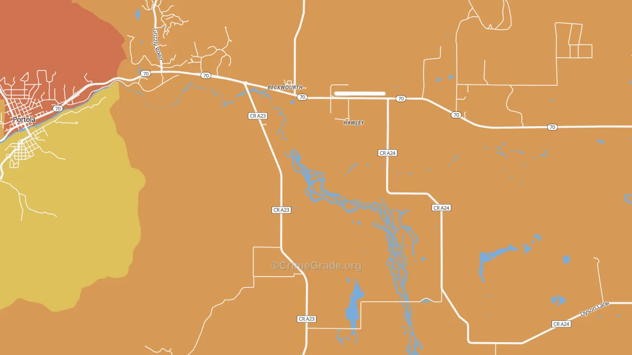 96129, CA Map of Theft Rates