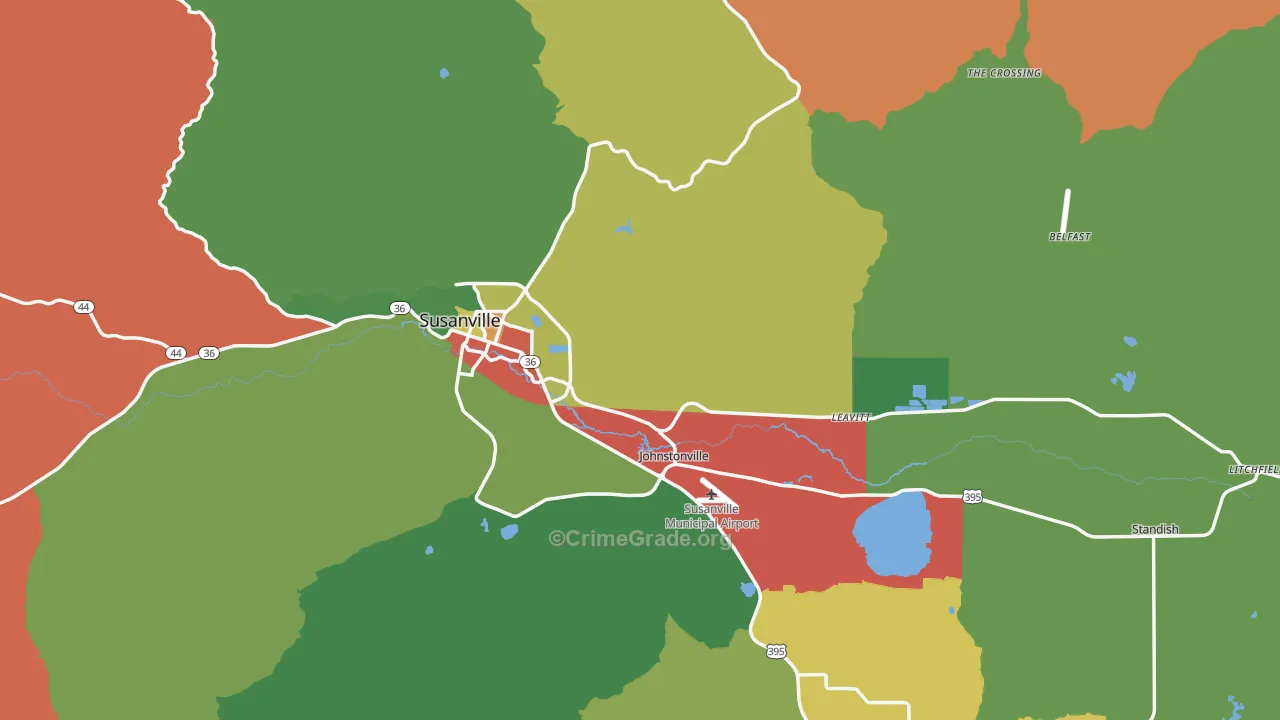 96130, CA Map of Theft Rates