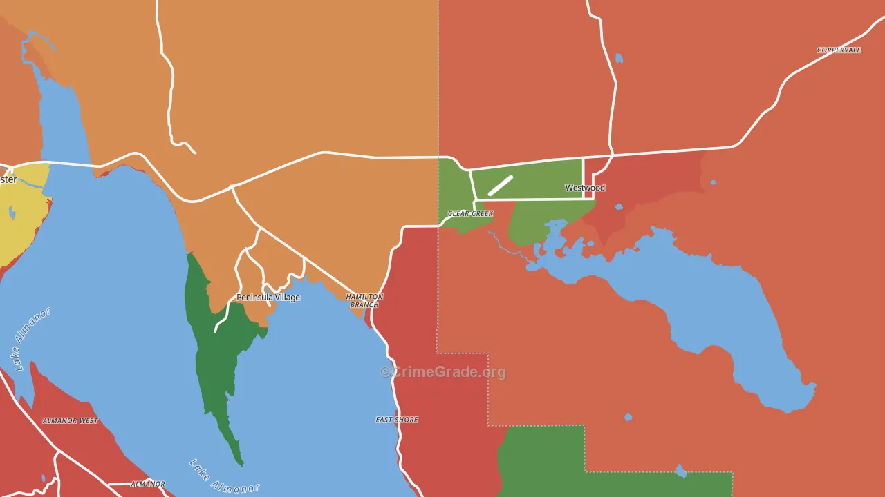 96137, CA Map of Theft Rates