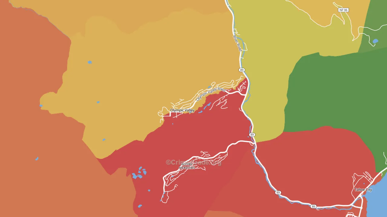 96146, CA Map of Theft Rates