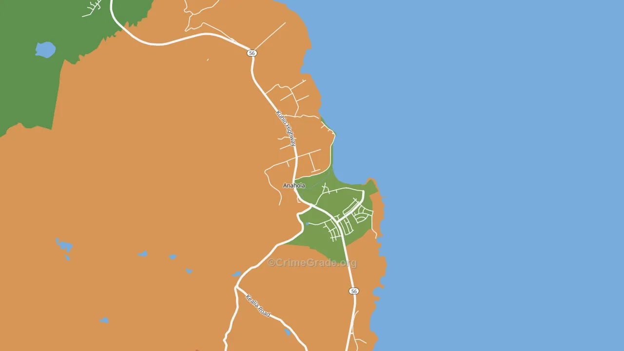 96703, HI Map of Theft Rates