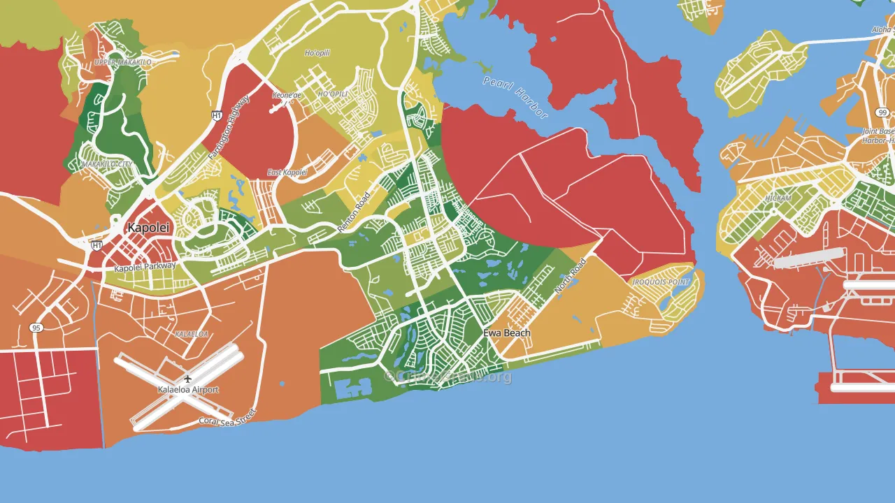 96706, HI Map of Theft Rates