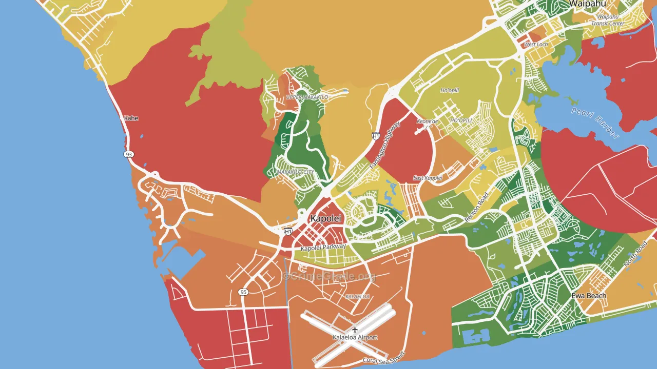 96707, HI Map of Theft Rates