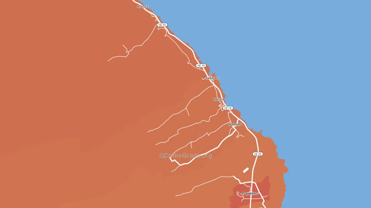 96710, HI Map of Theft Rates