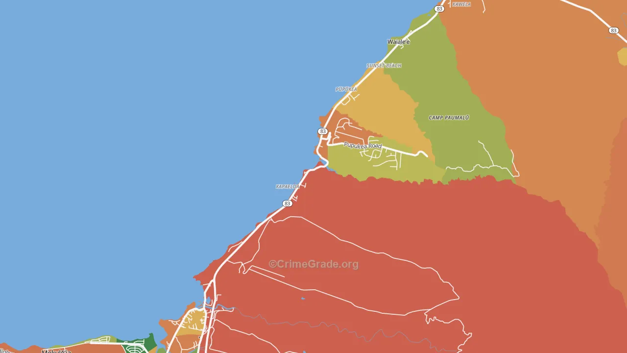 96712, HI Map of Theft Rates