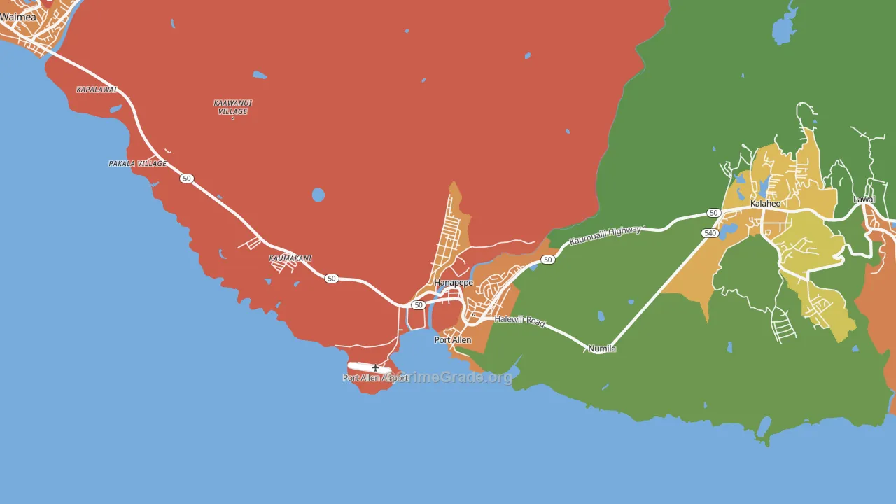 96716, HI Map of Theft Rates
