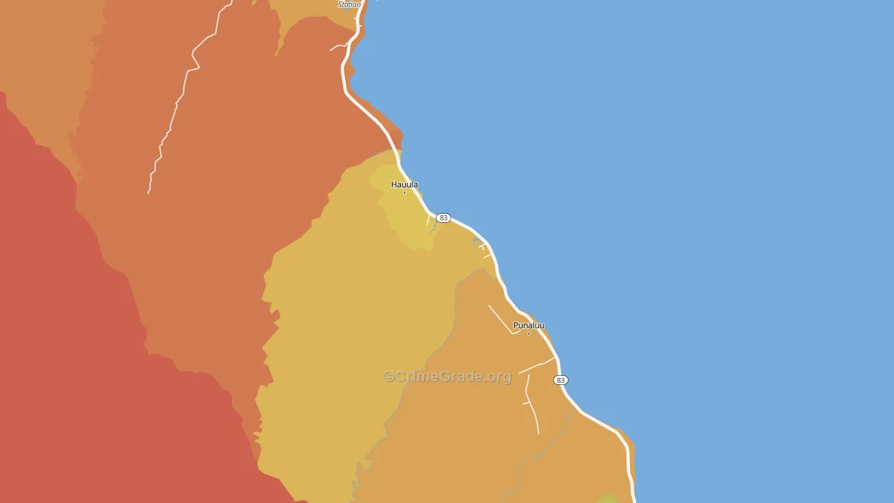 96717, HI Map of Theft Rates