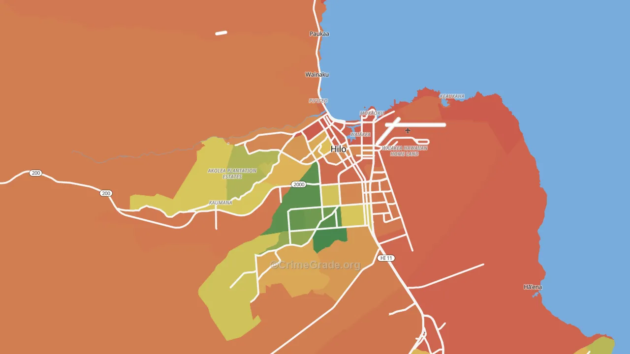 96720, HI Map of Theft Rates