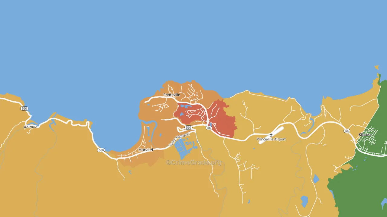 96722, HI Map of Theft Rates