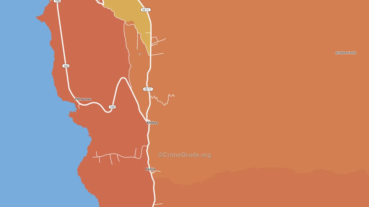 96726, HI Map of Theft Rates