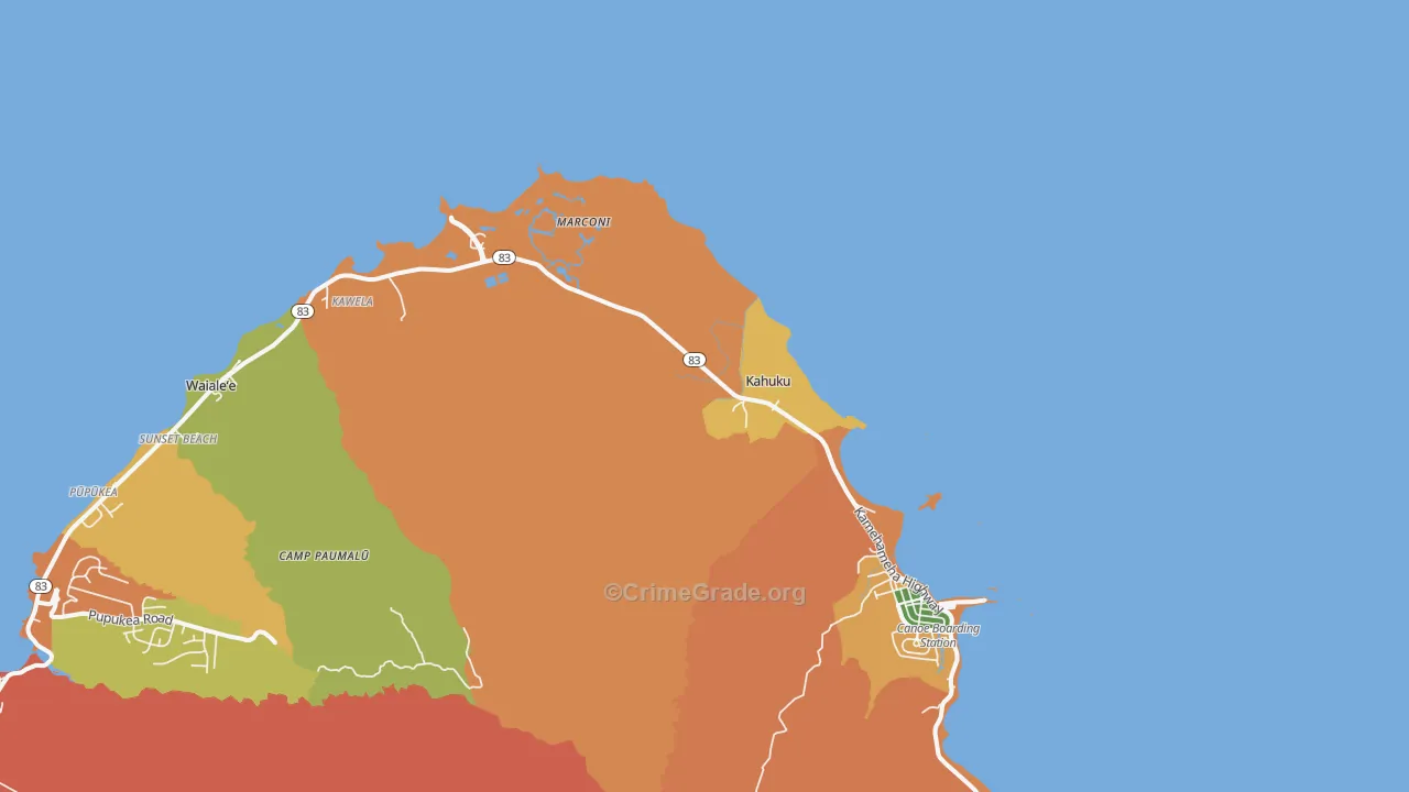 96731, HI Map of Theft Rates